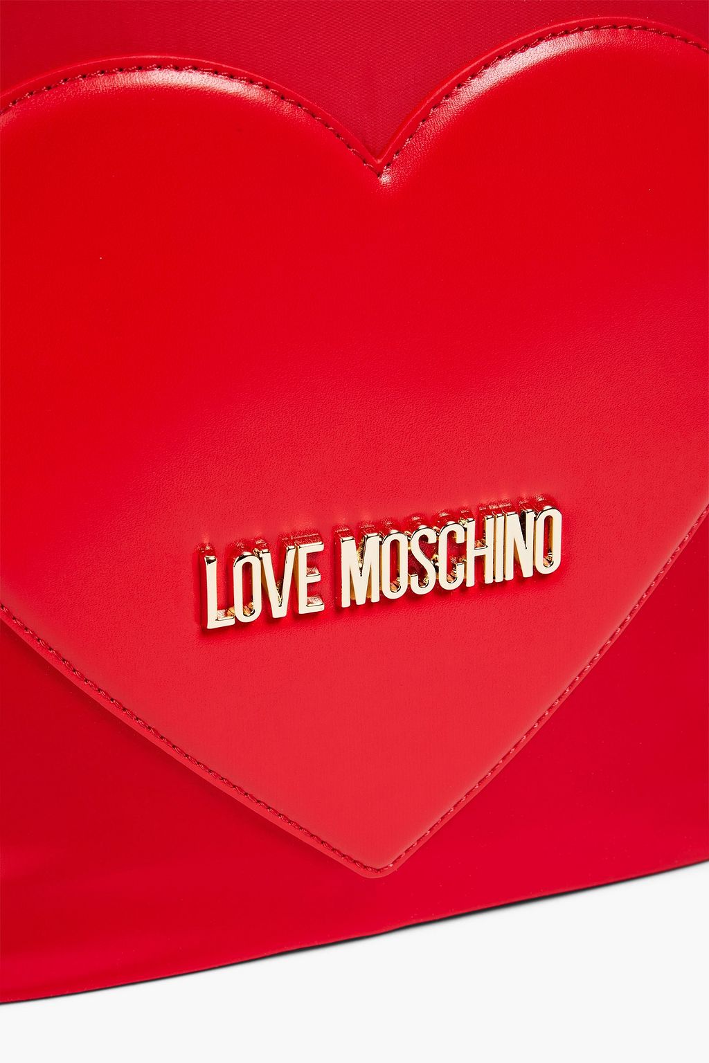 LOVE MOSCHINO Faux leather-trimmed shell backpack
