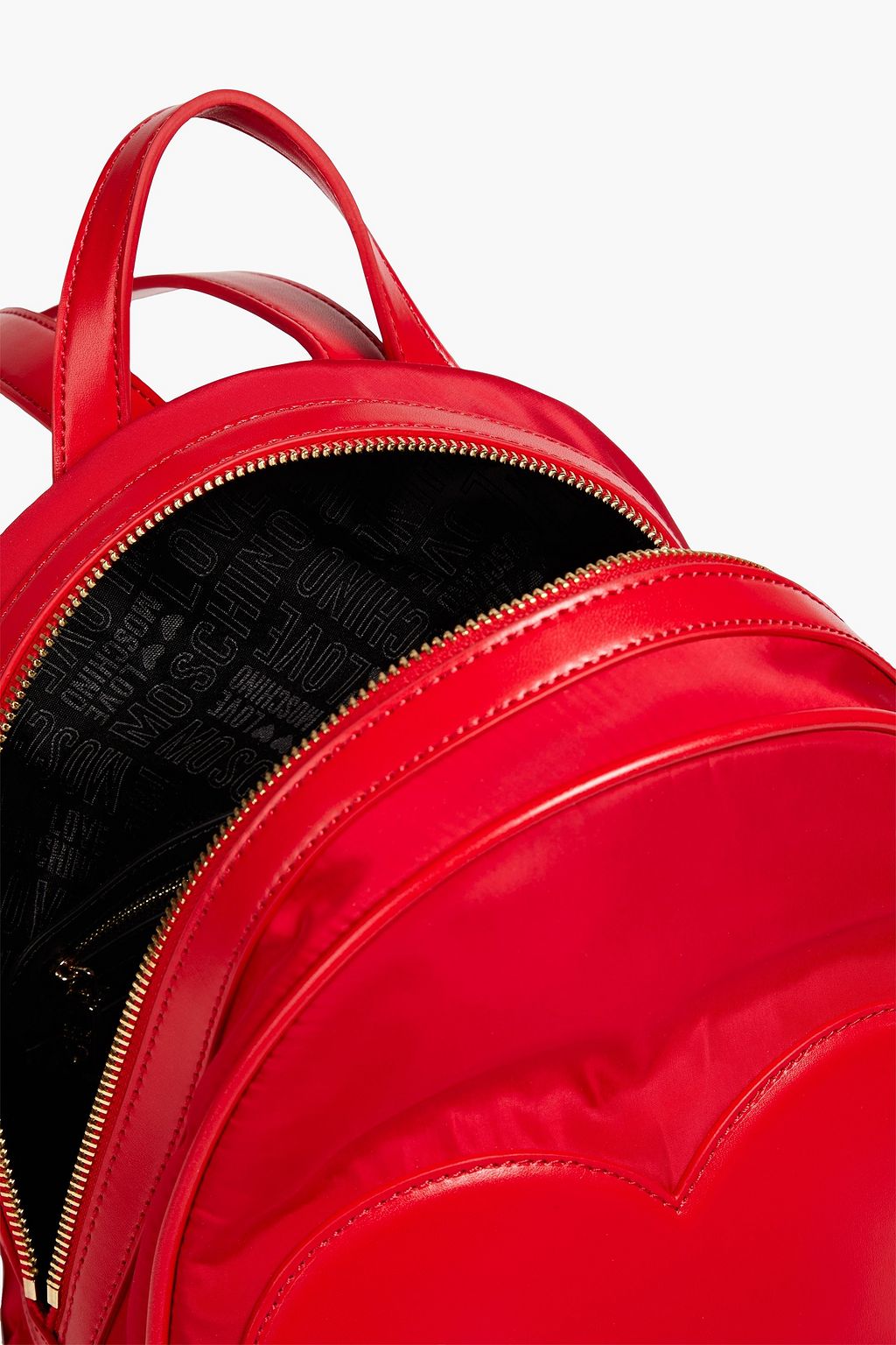 LOVE MOSCHINO Faux leather-trimmed shell backpack