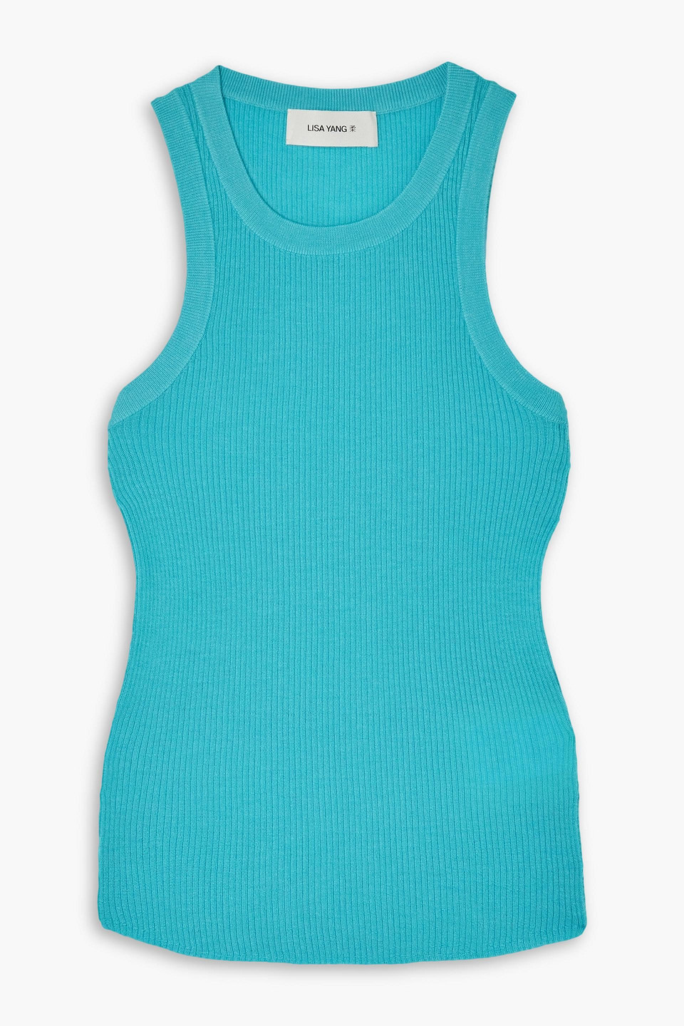 Lisa Yang Addison Ribbed Cashmere Tank In Turquoise