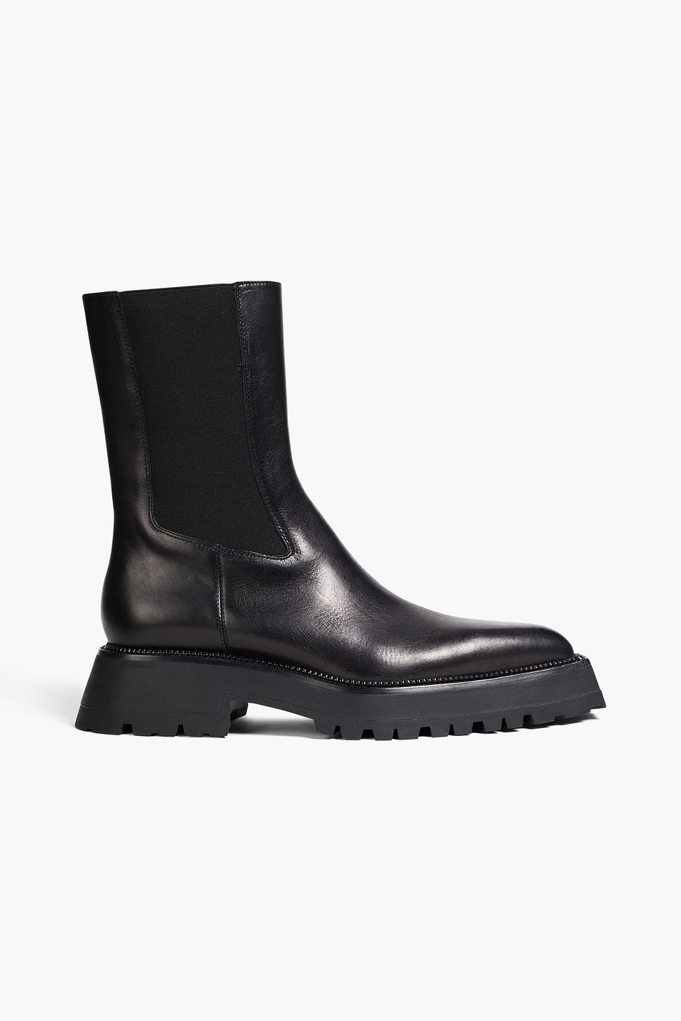 Alexander Wang Presley Leather Combat Boots In Black