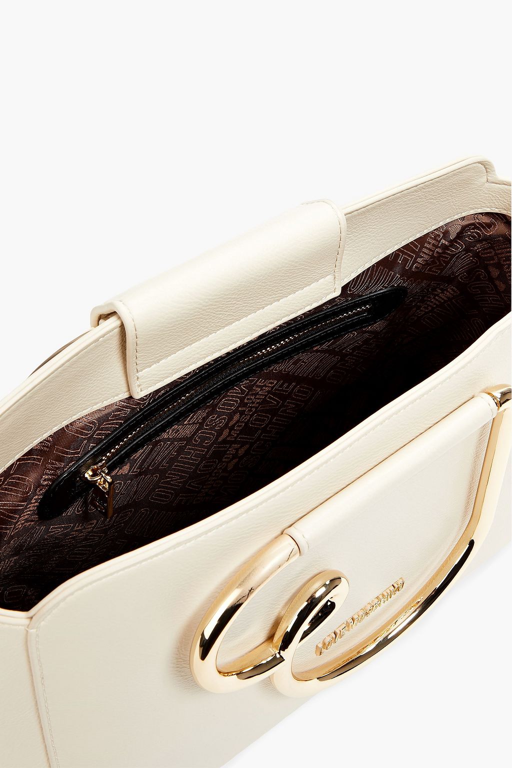 LOVE MOSCHINO Faux texturedleather shoulder bag THE