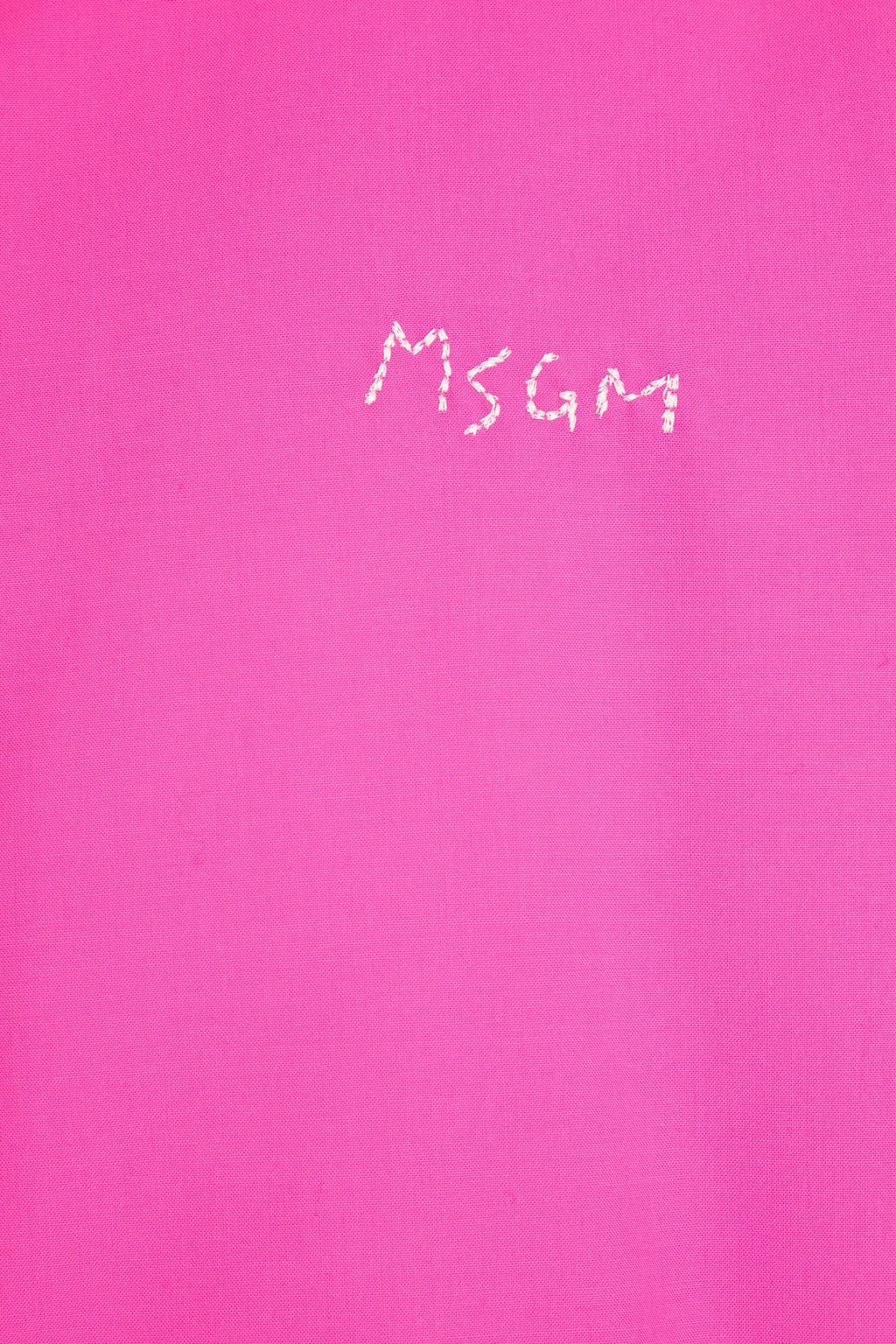 MSGM Embroidered wool-blend jacket