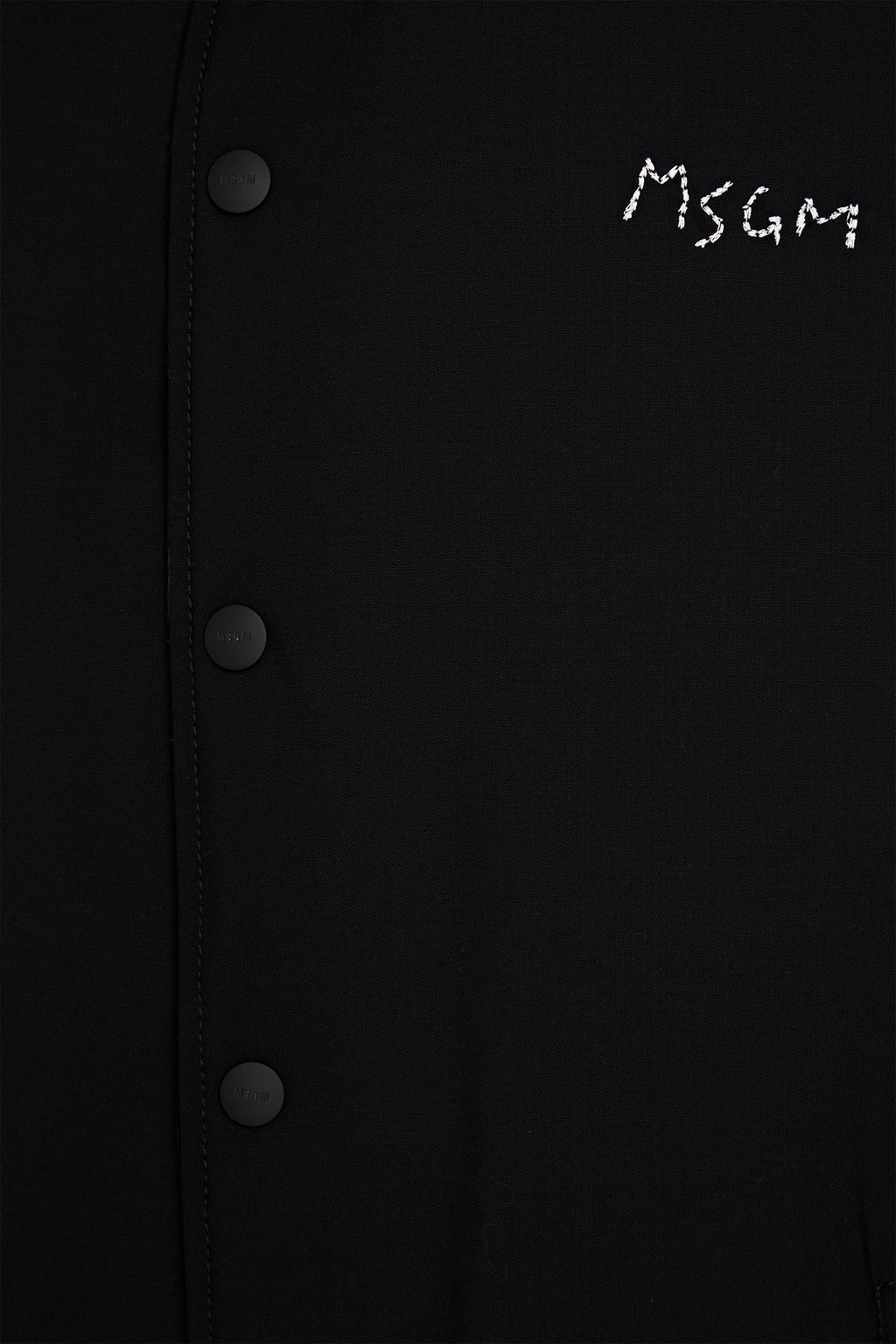 MSGM Embroidered wool-blend jacket