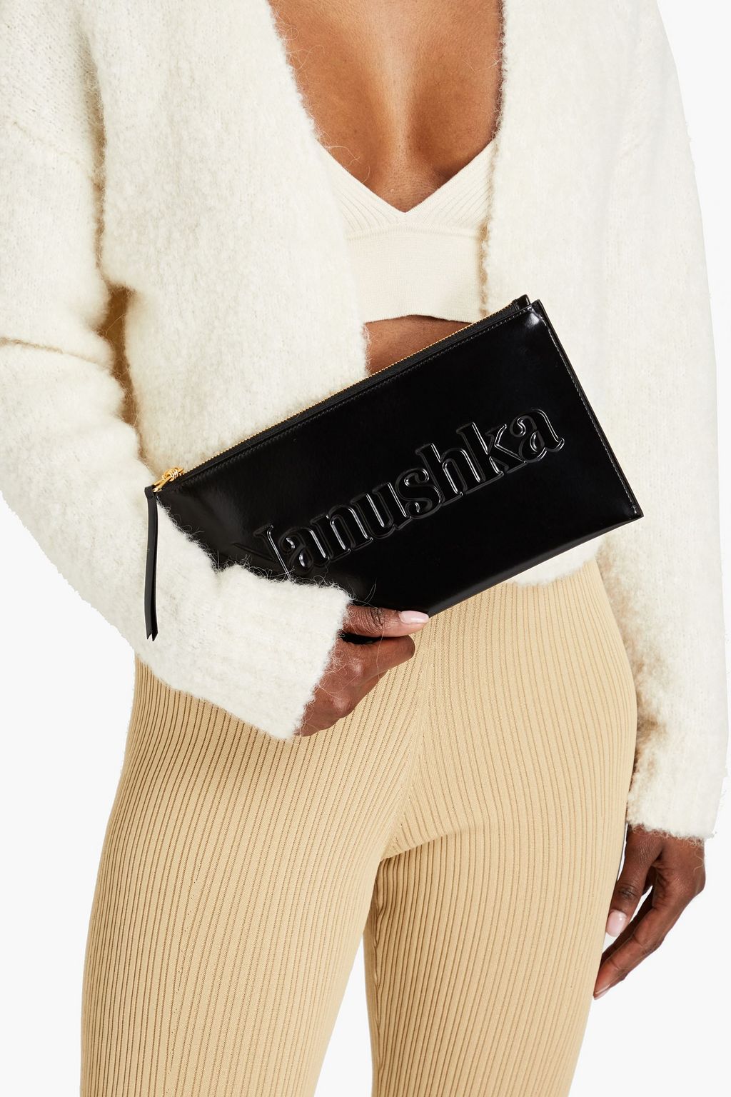 NANUSHKA Lamara embossed faux leather pouch THE