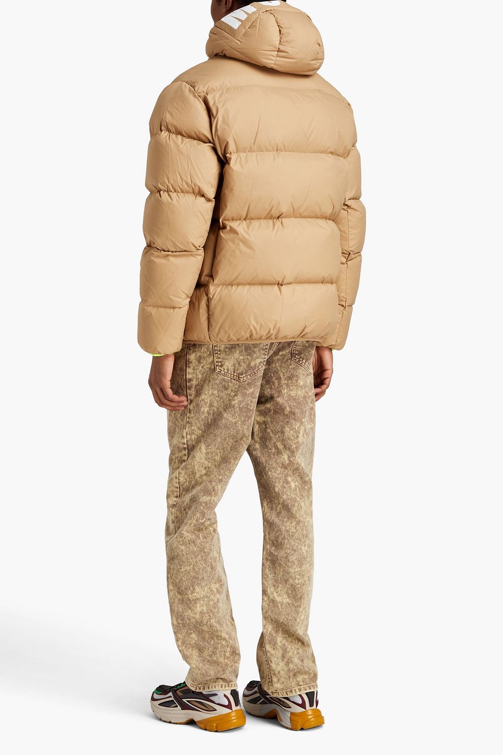 MSGM Quilted shell hooded down jacket