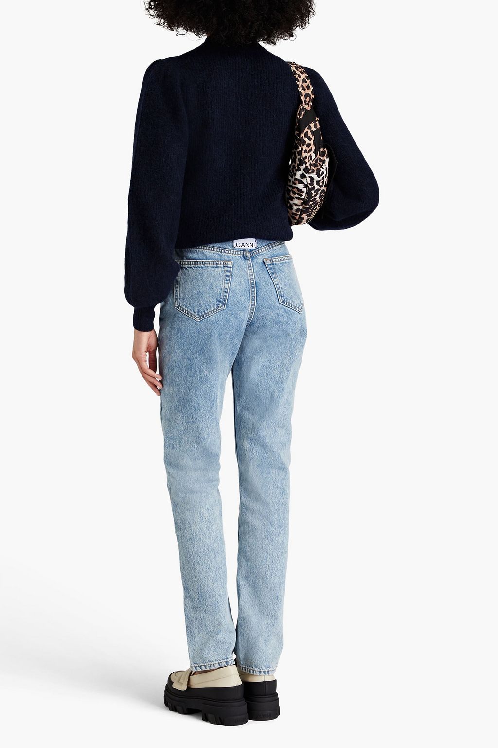 GANNI High-rise straight-leg jeans