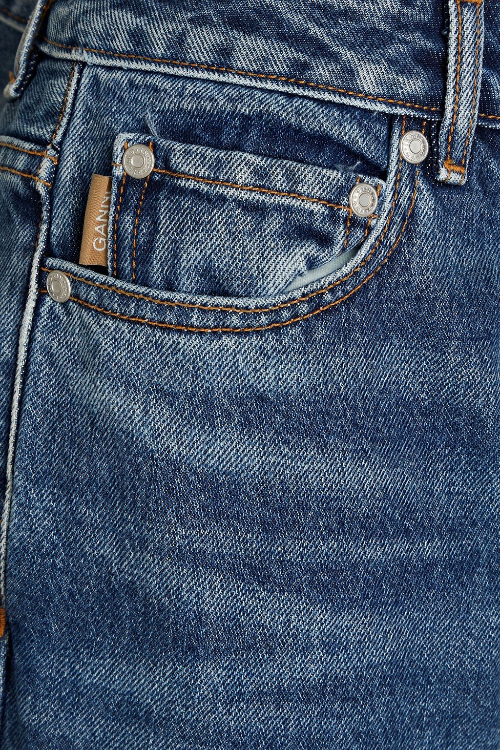 GANNI Hoch sitzende Jeans mit geradem Bein