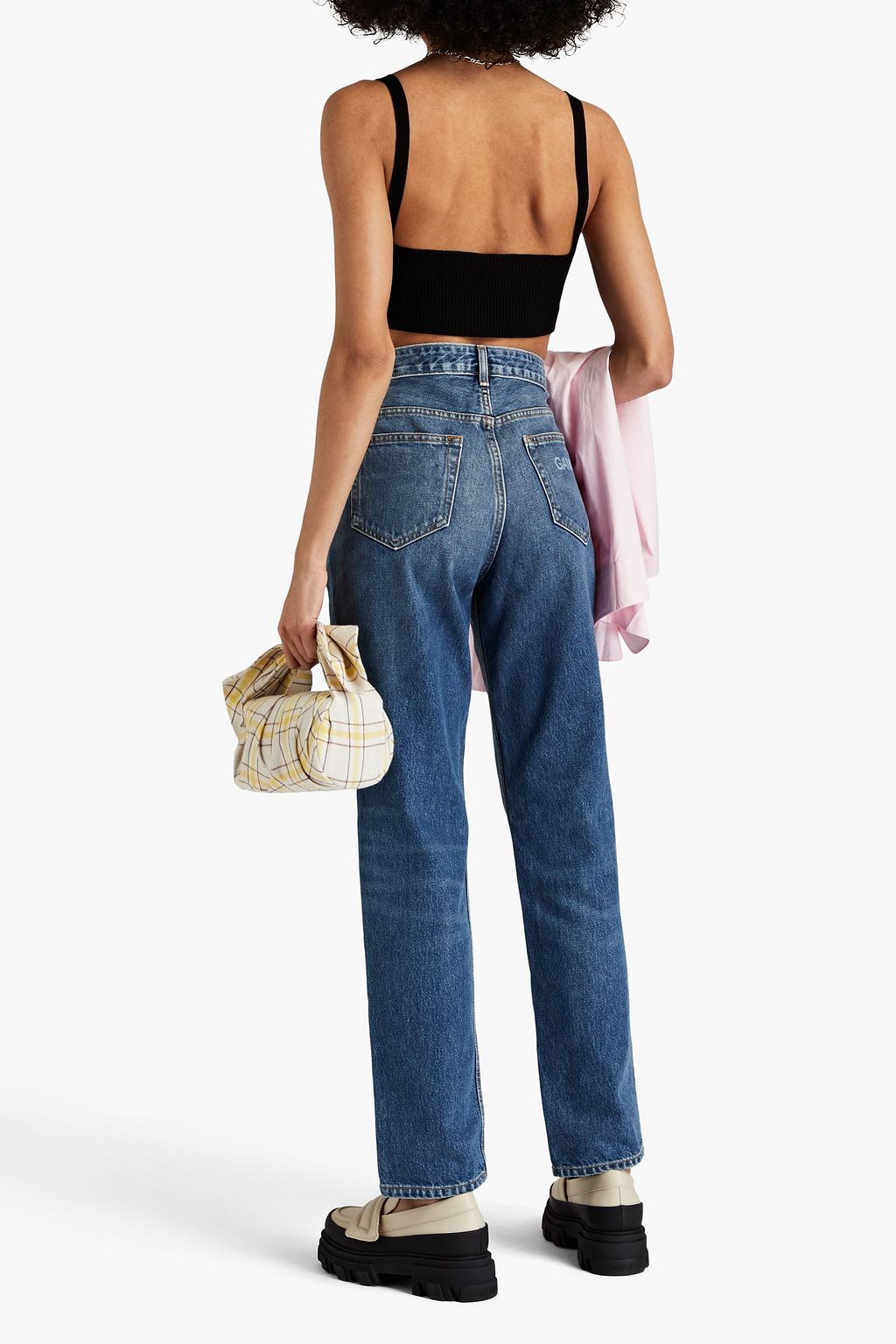 GANNI Hoch sitzende Jeans mit geradem Bein