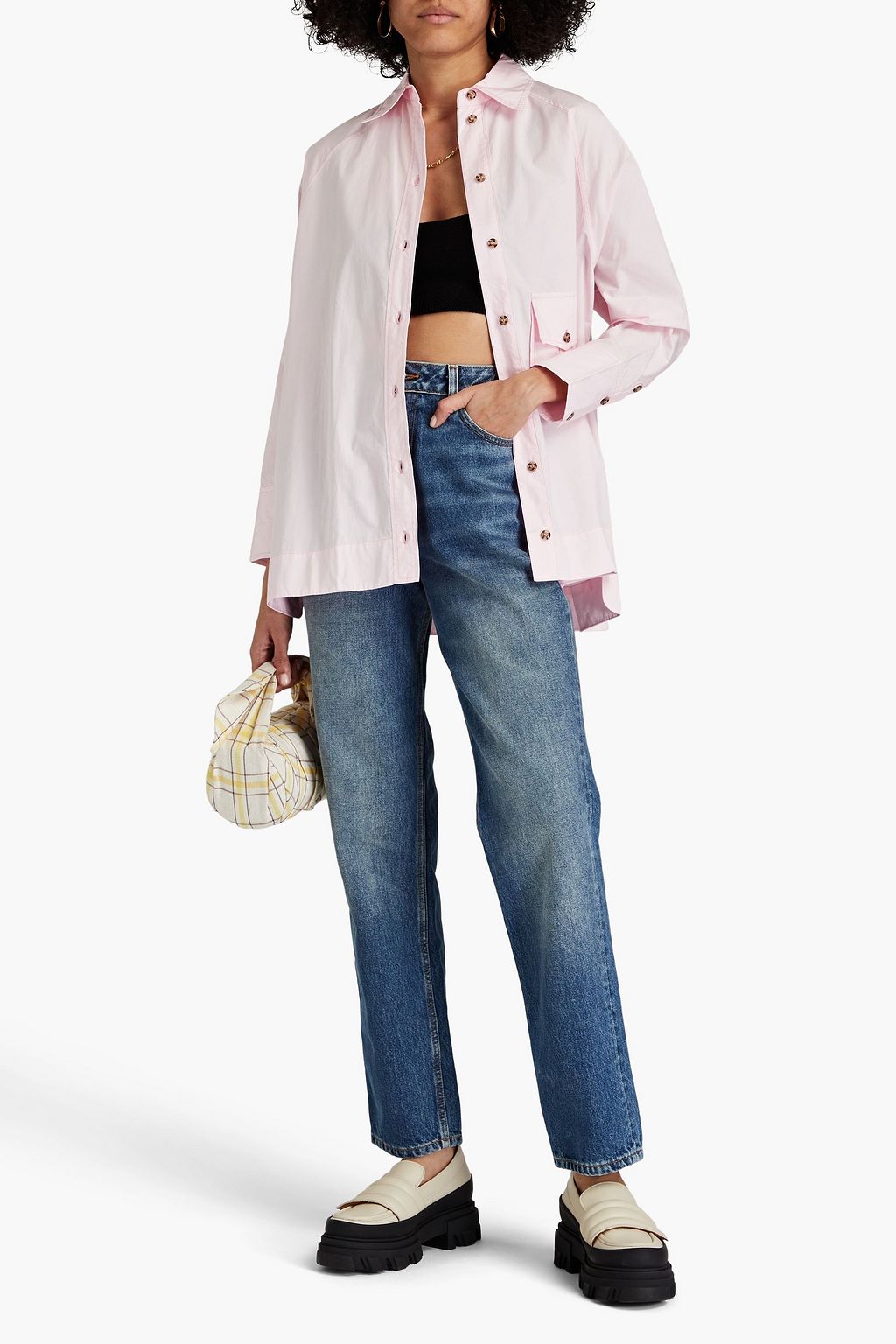 GANNI Hoch sitzende Jeans mit geradem Bein