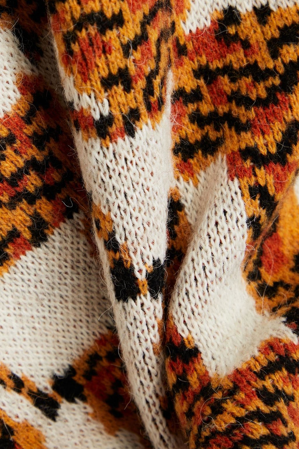 TORY BURCH Jacquard-knit wool-blend sweater