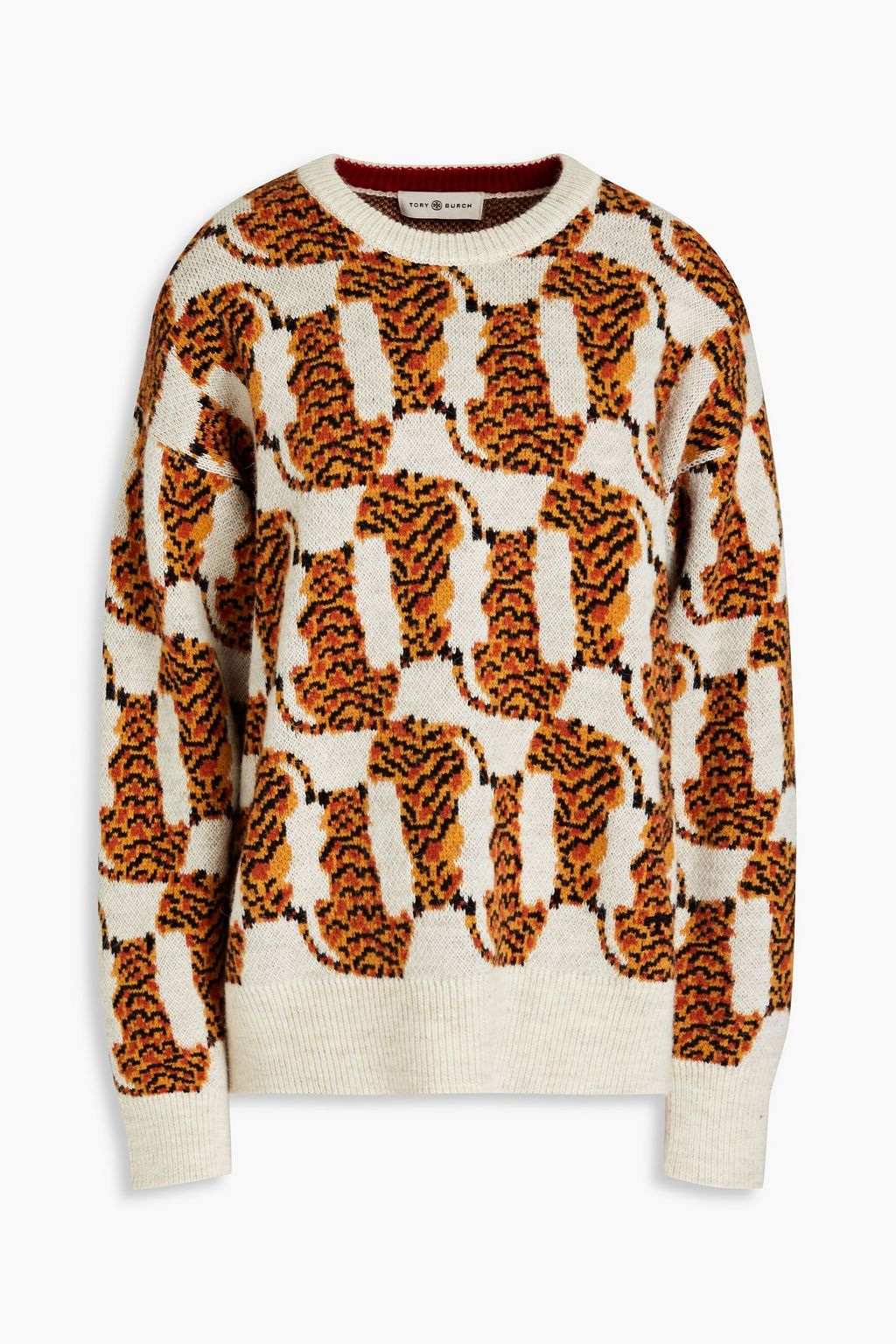 TORY BURCH Jacquard-knit wool-blend sweater | Sale up to 70% off | THE  OUTNET