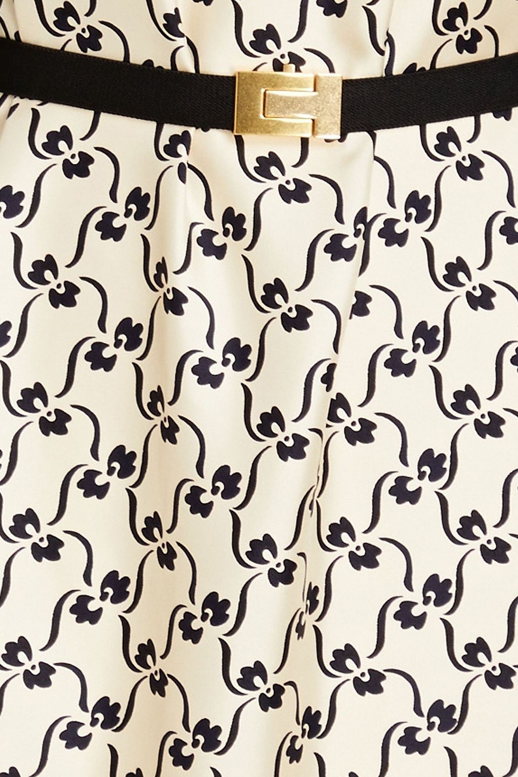 TORY BURCH Greer bedrucktes Midikleid aus Seiden-Twill mit Merinowolleinsatz