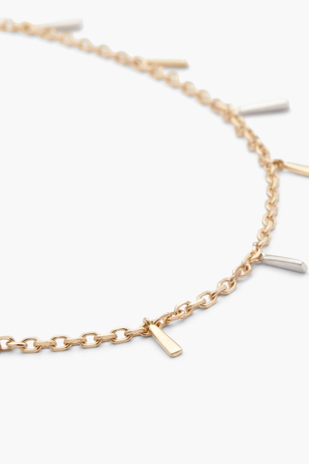 ADINA REYTER 14-karat gold and sterling silver anklet
