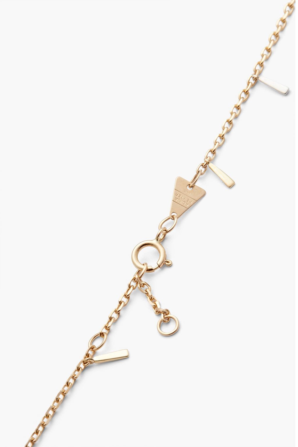 ADINA REYTER 14-karat gold and sterling silver anklet