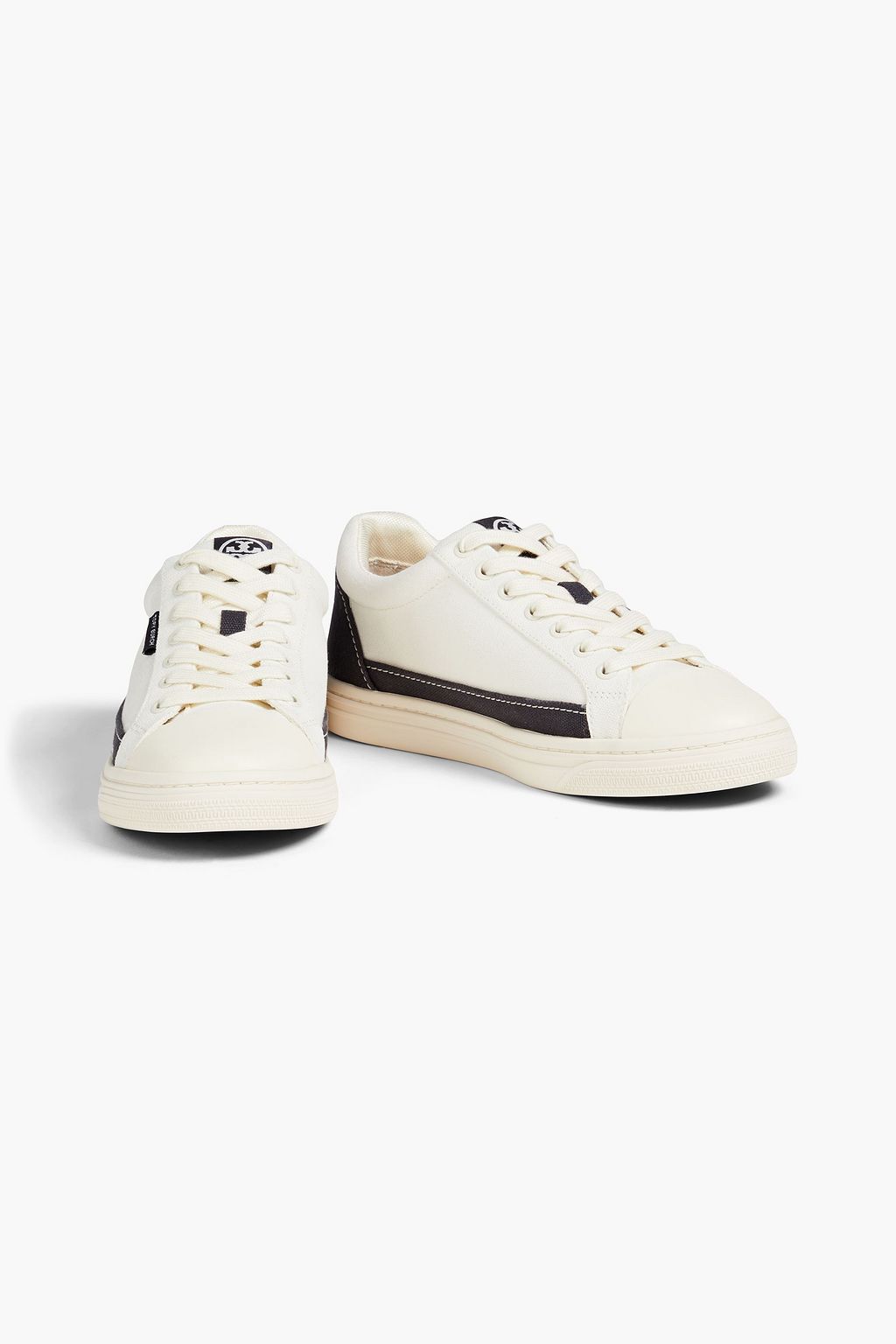 TORY BURCH Classic Court two-tone canvas sneakers