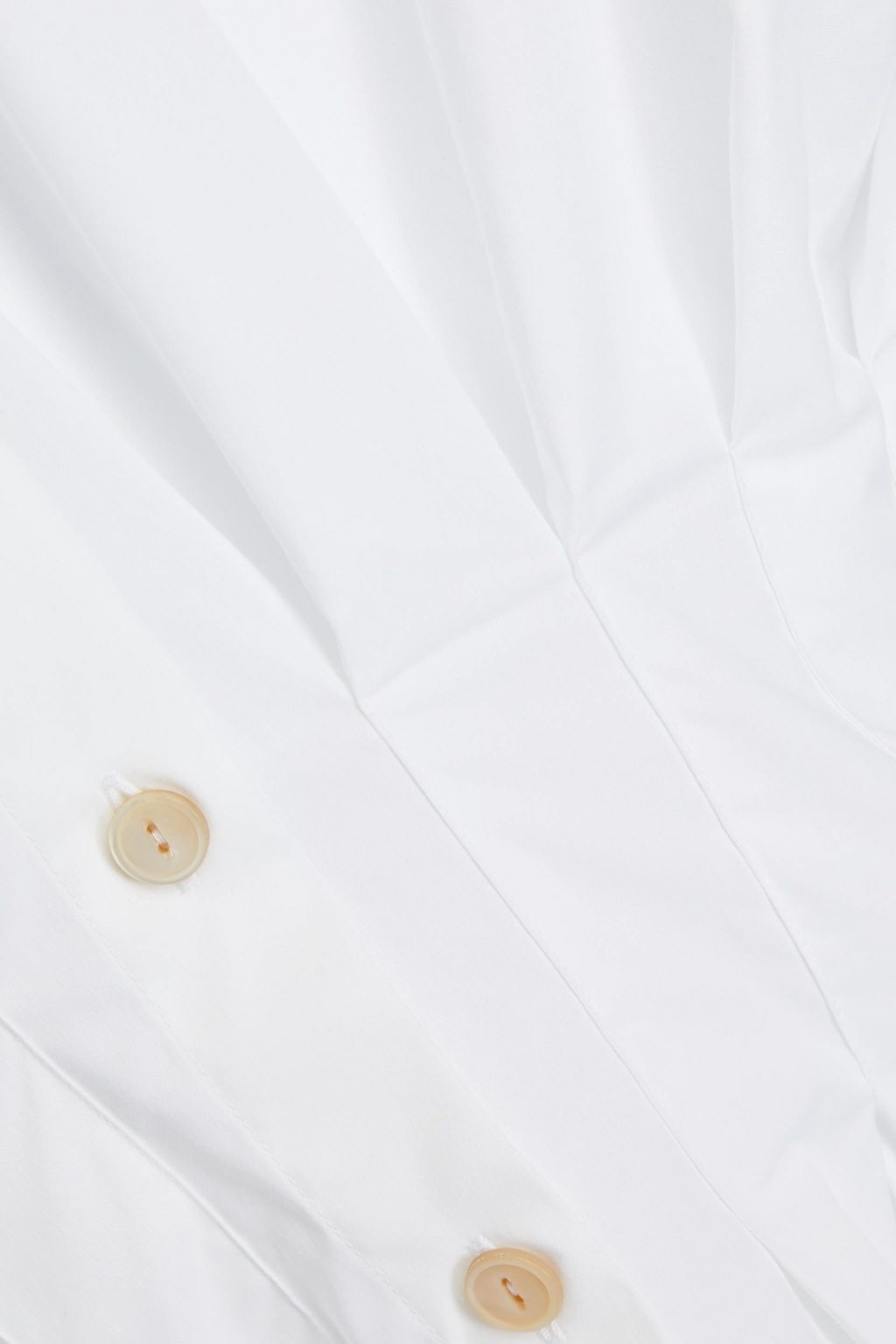 PALMER//HARDING Pleated cotton-blend poplin shirt