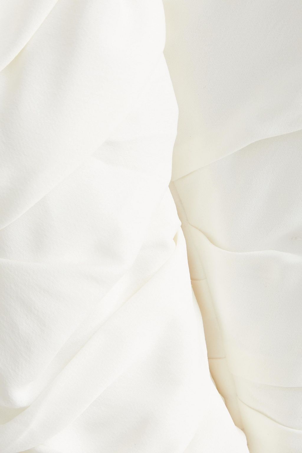 KHAITE Shawna gathered satin top