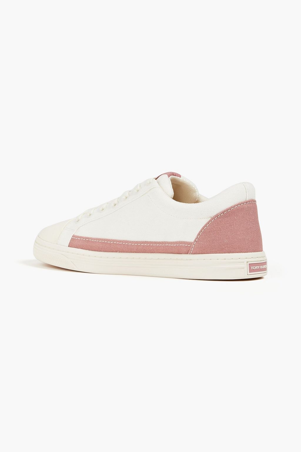 TORY BURCH Classic Court two-tone canvas sneakers