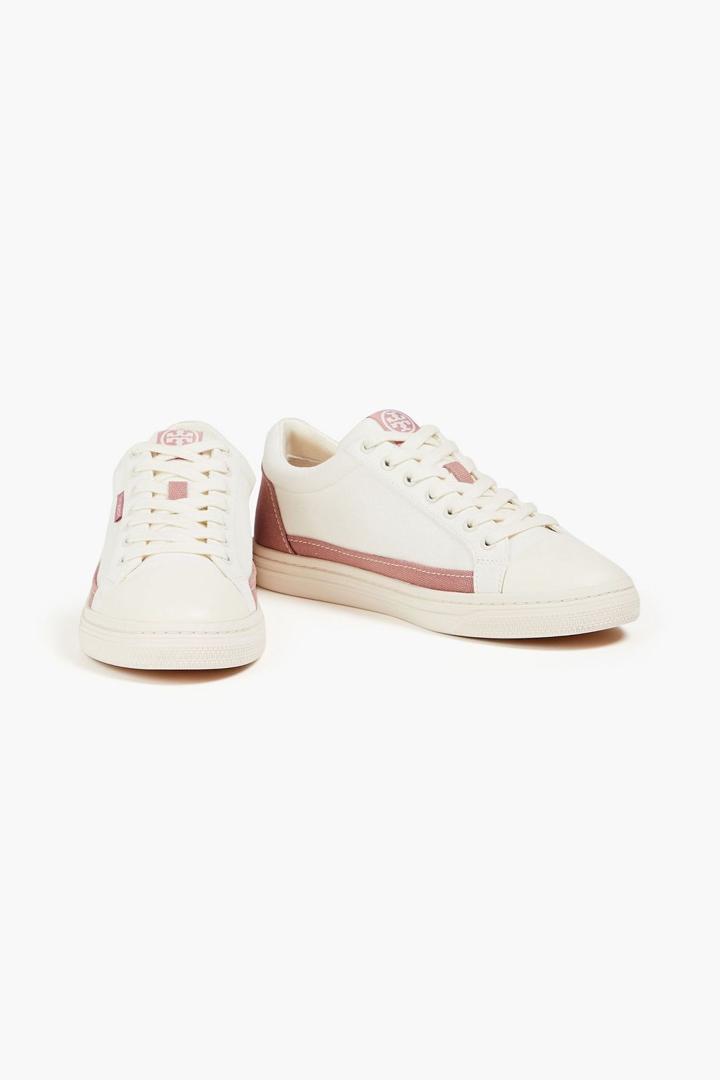 TORY BURCH Classic Court two-tone canvas sneakers