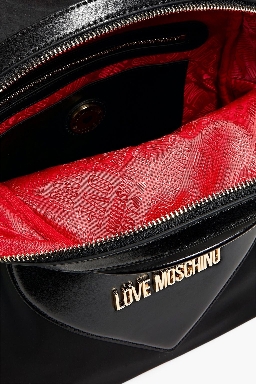 LOVE MOSCHINO Faux leather and shell backpack