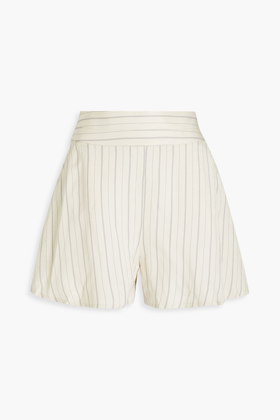 Palmer Harding Release Pinstriped Satin-twill Shorts In Beige