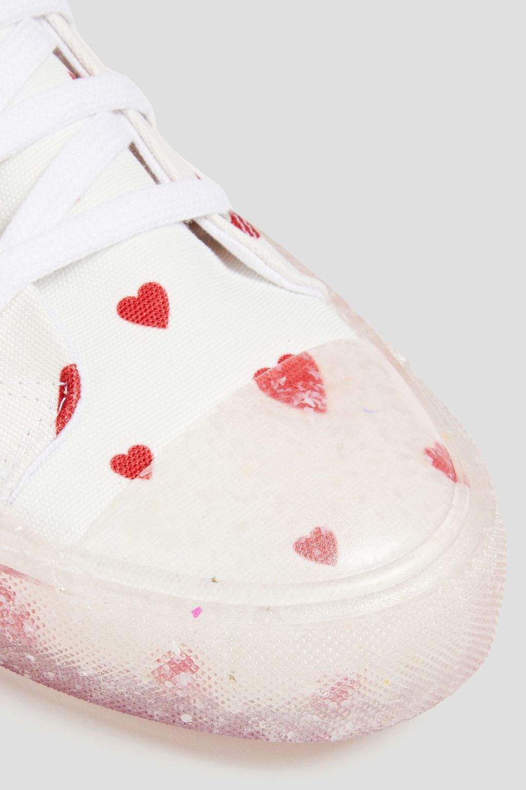 LOVE MOSCHINO Printed canvas high-top sneakers
