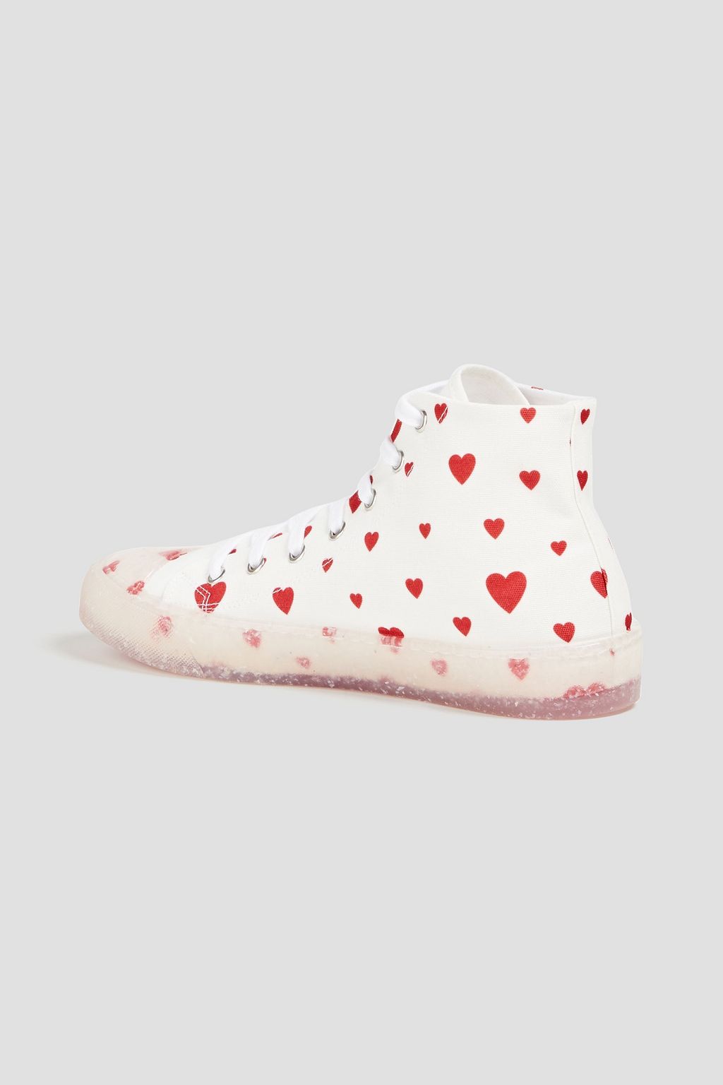 LOVE MOSCHINO Printed canvas high-top sneakers