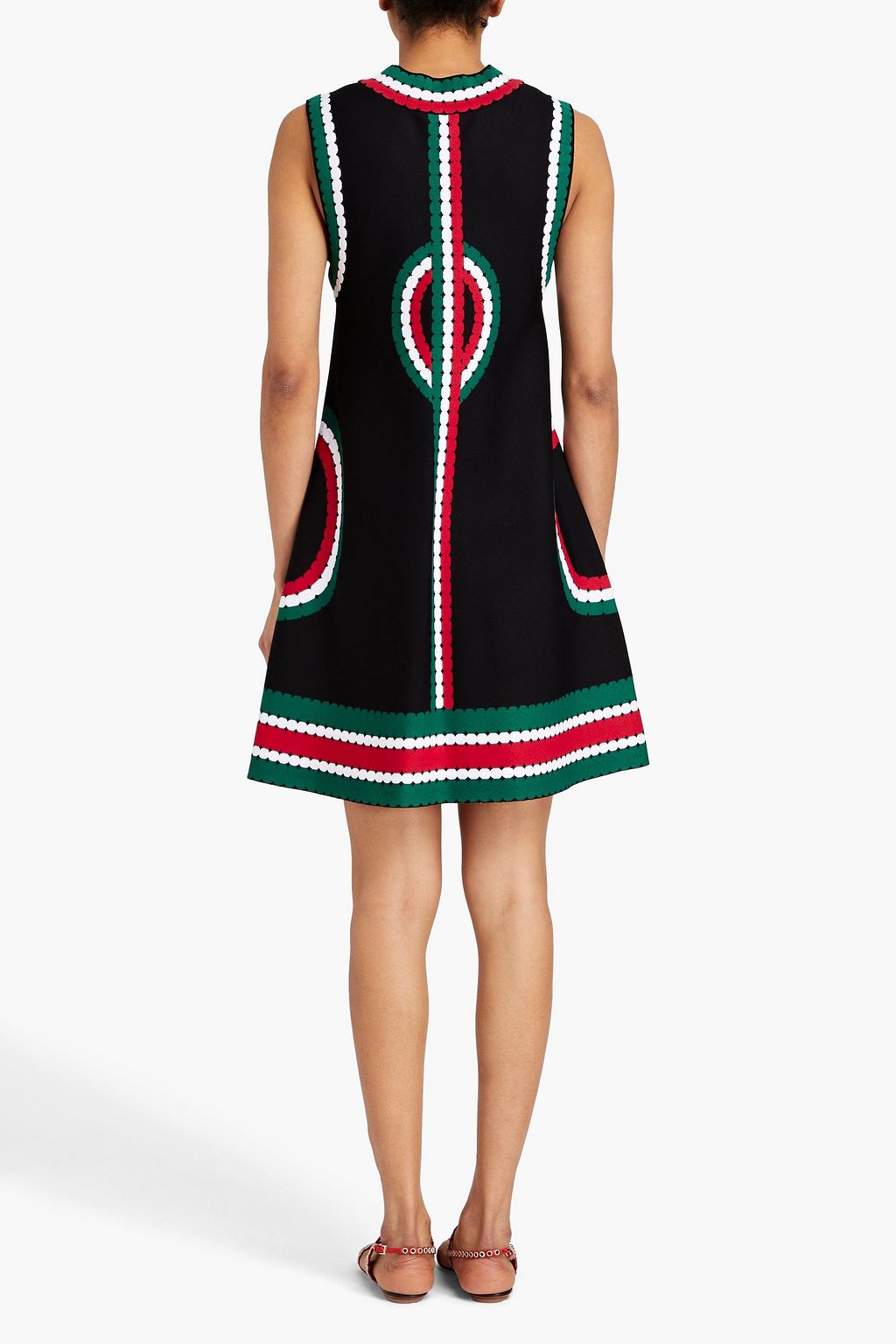 ALAÏA ジャカードニット ミニワンピース
