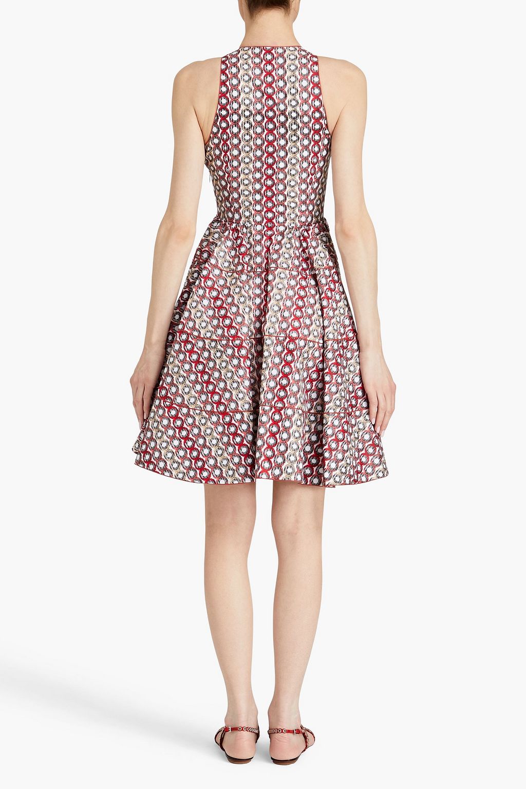 ALAÏA コットンポプリン ワンピース タック&プリント入り