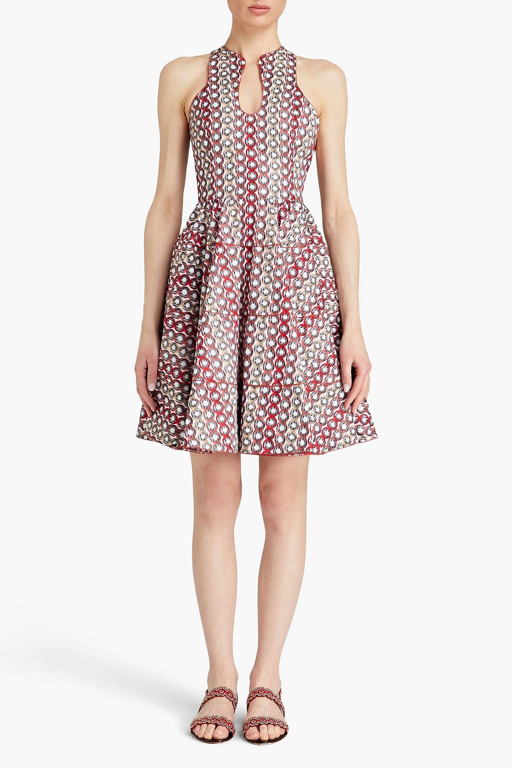 ALAÏA コットンポプリン ワンピース プリント入り