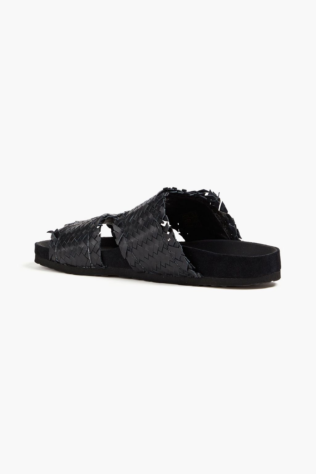 LOVE MOSCHINO Woven leather slides