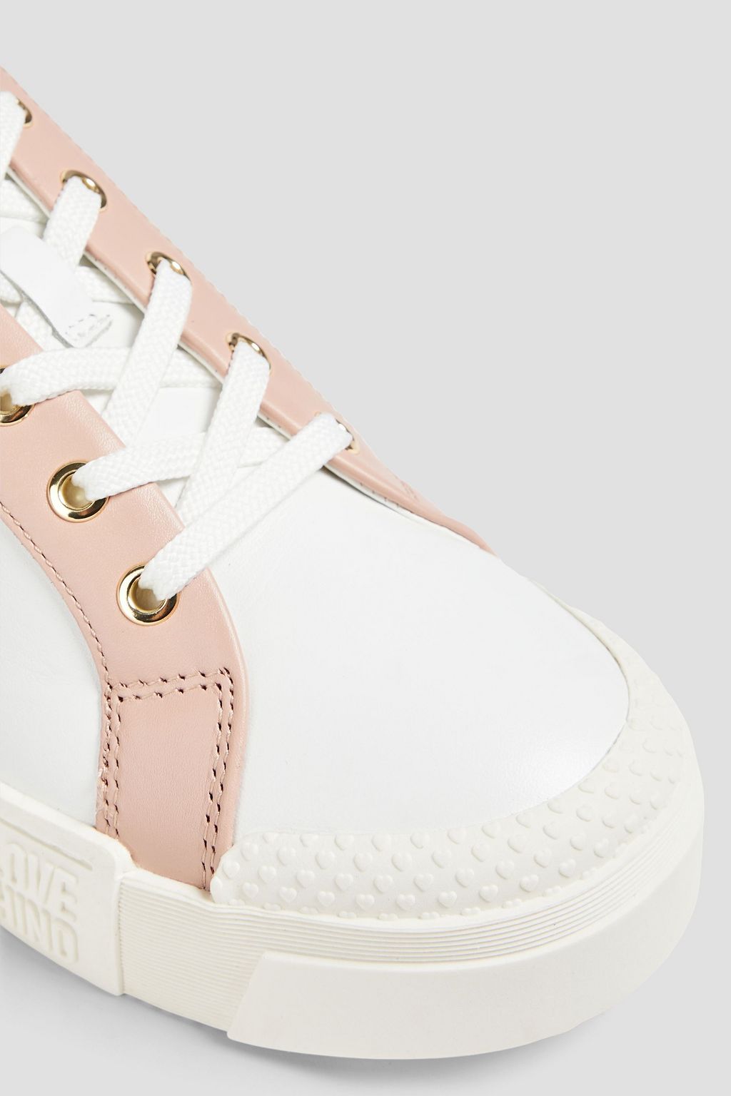 LOVE MOSCHINO Embellished faux leather sneakers