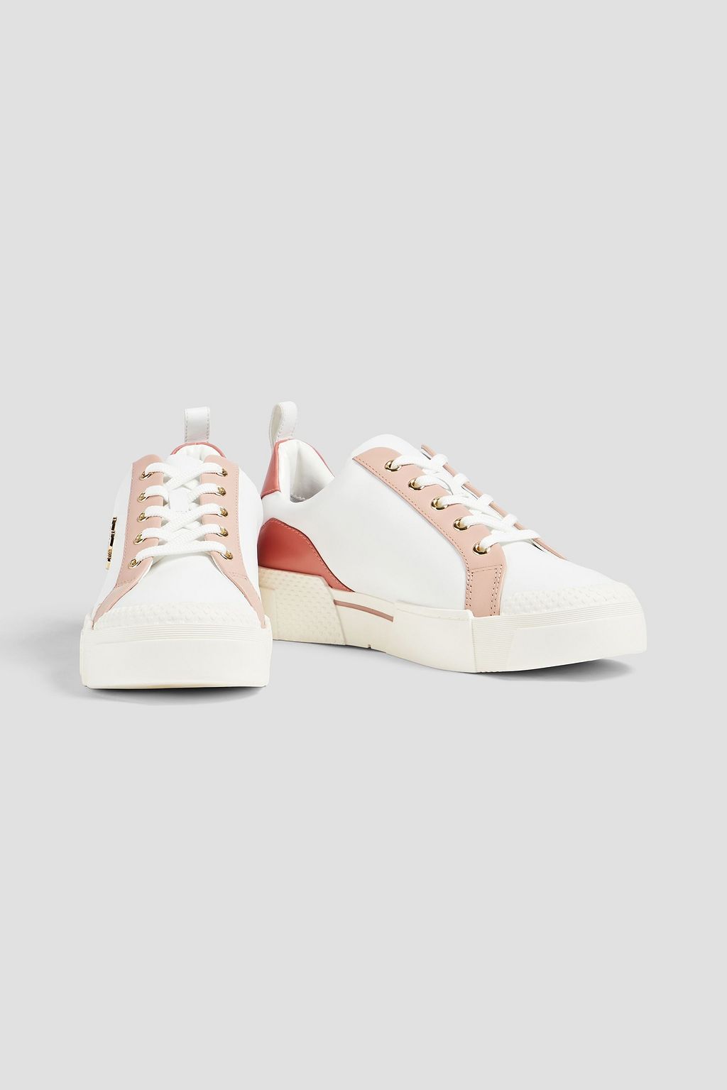 LOVE MOSCHINO Embellished faux leather sneakers