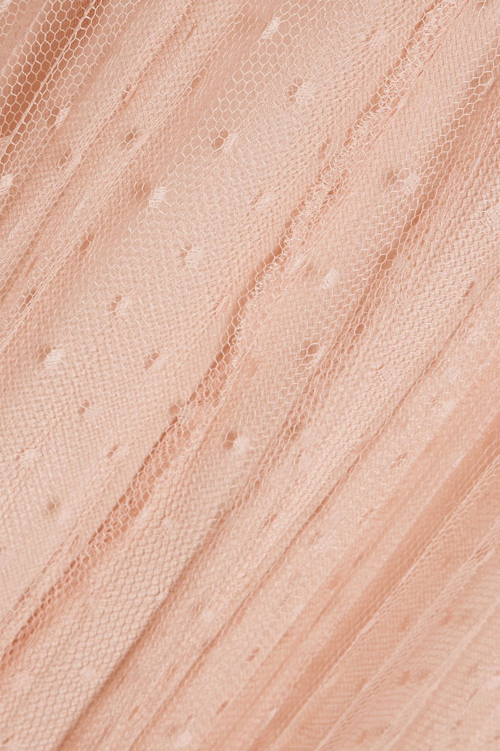 REDVALENTINO Pleated point d'esprit skirt