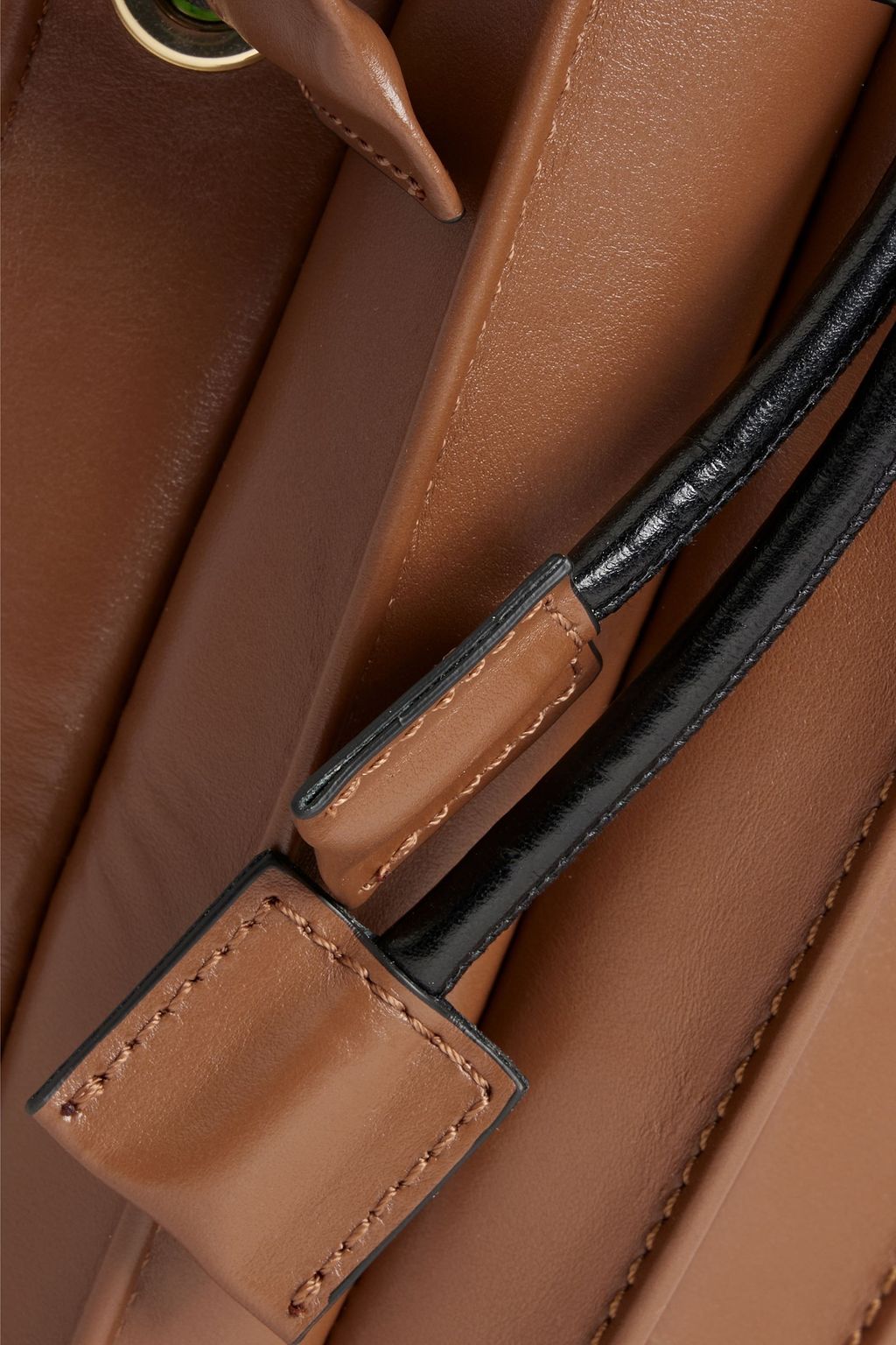 SARA BATTAGLIA Plissé Mini XS leather bucket bag