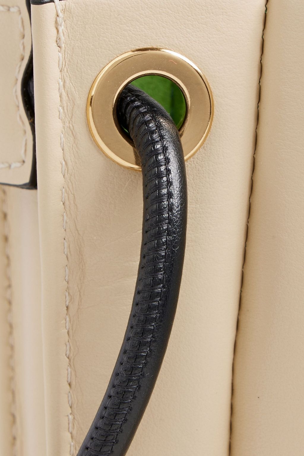 SARA BATTAGLIA Plissé Mini XS leather bucket bag