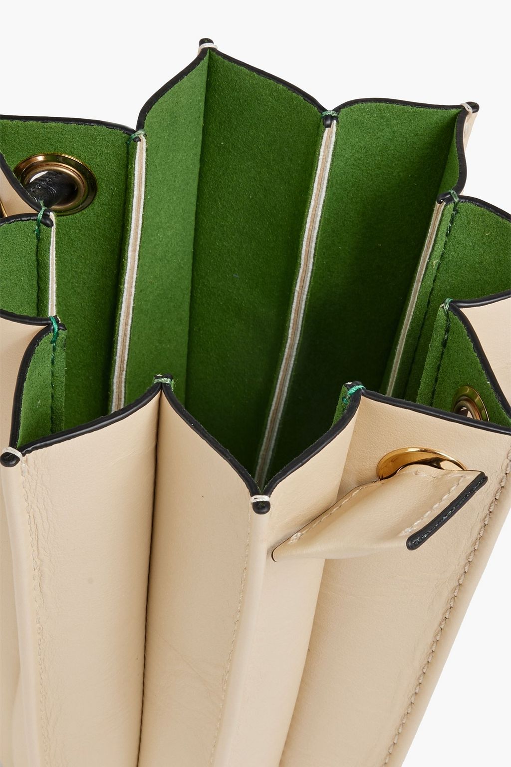 SARA BATTAGLIA Plissé Mini XS leather bucket bag