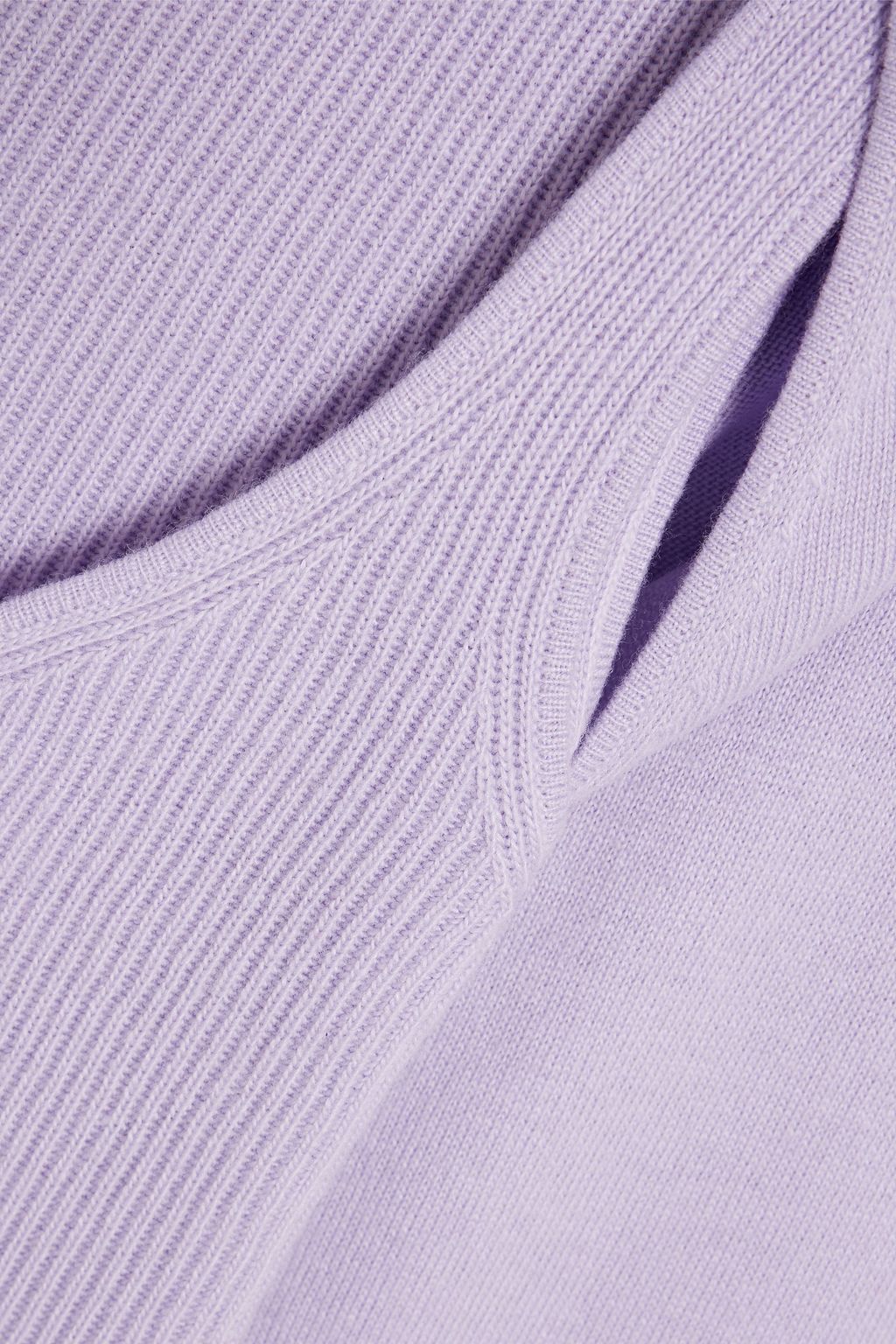 SIMKHAI Cutout ribbed-paneled knitted sweater