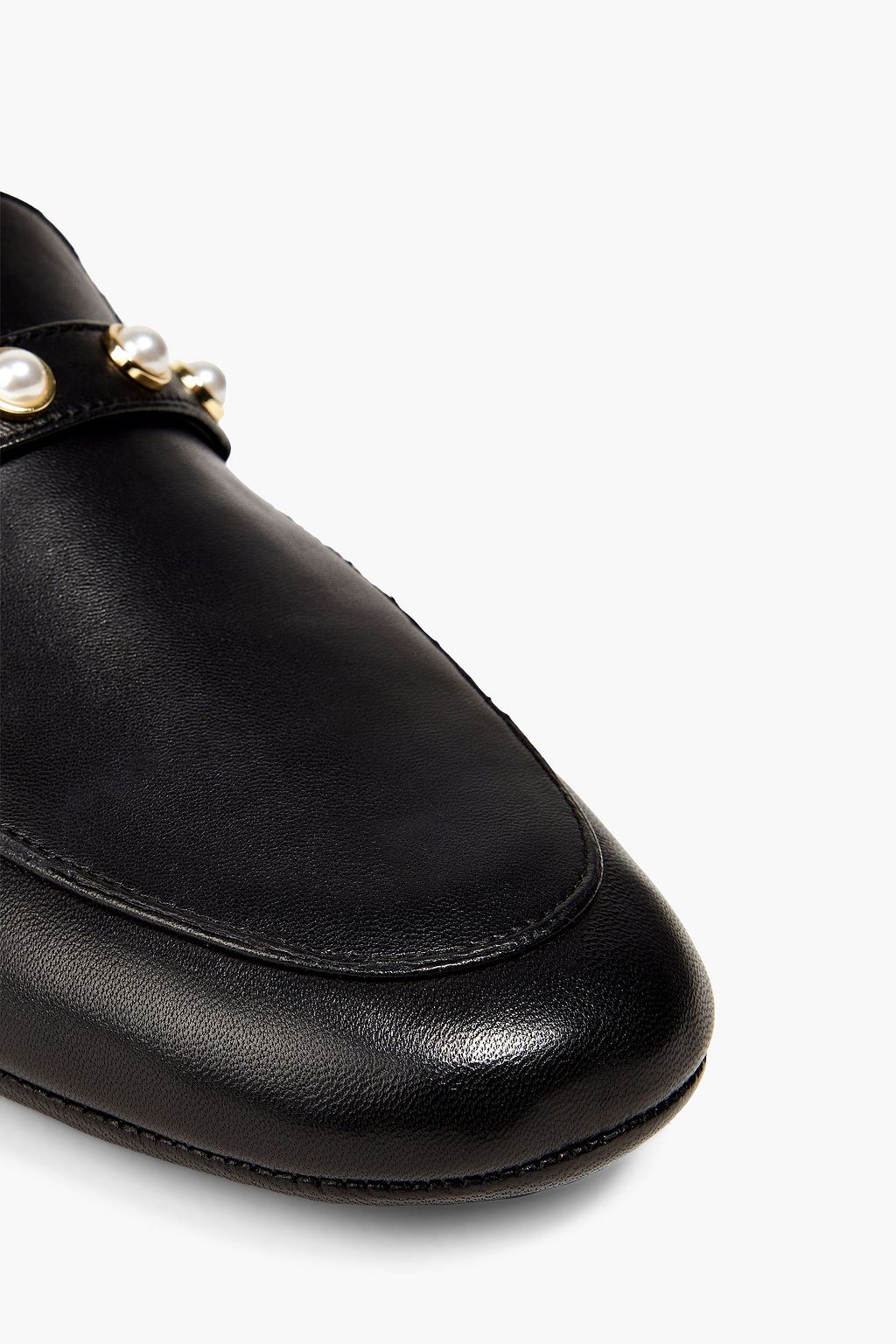 STUART WEITZMAN حذاء لوفر “أول بيرلز” من الجلد بتصميم مزركش