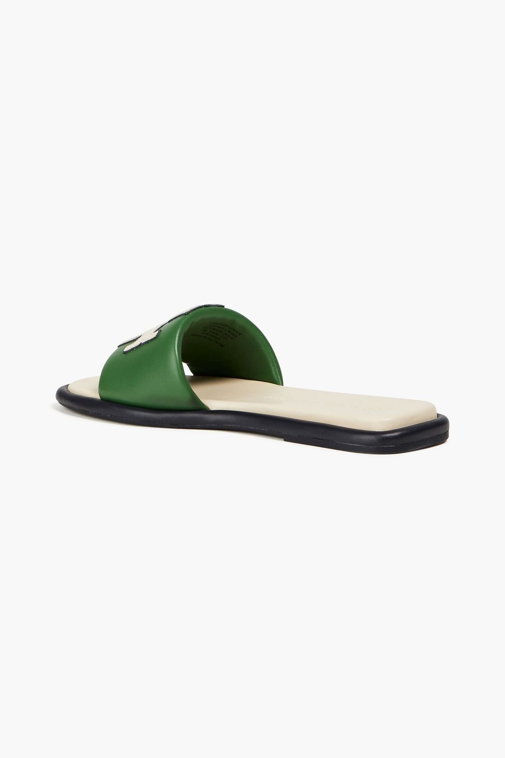TORY BURCH Double T Sport appliquéd leather slides