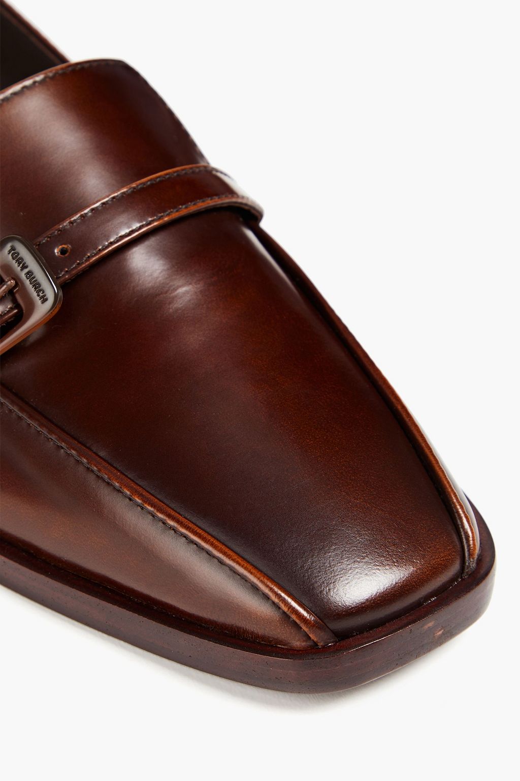 TORY BURCH Loafers aus brüniertem Leder