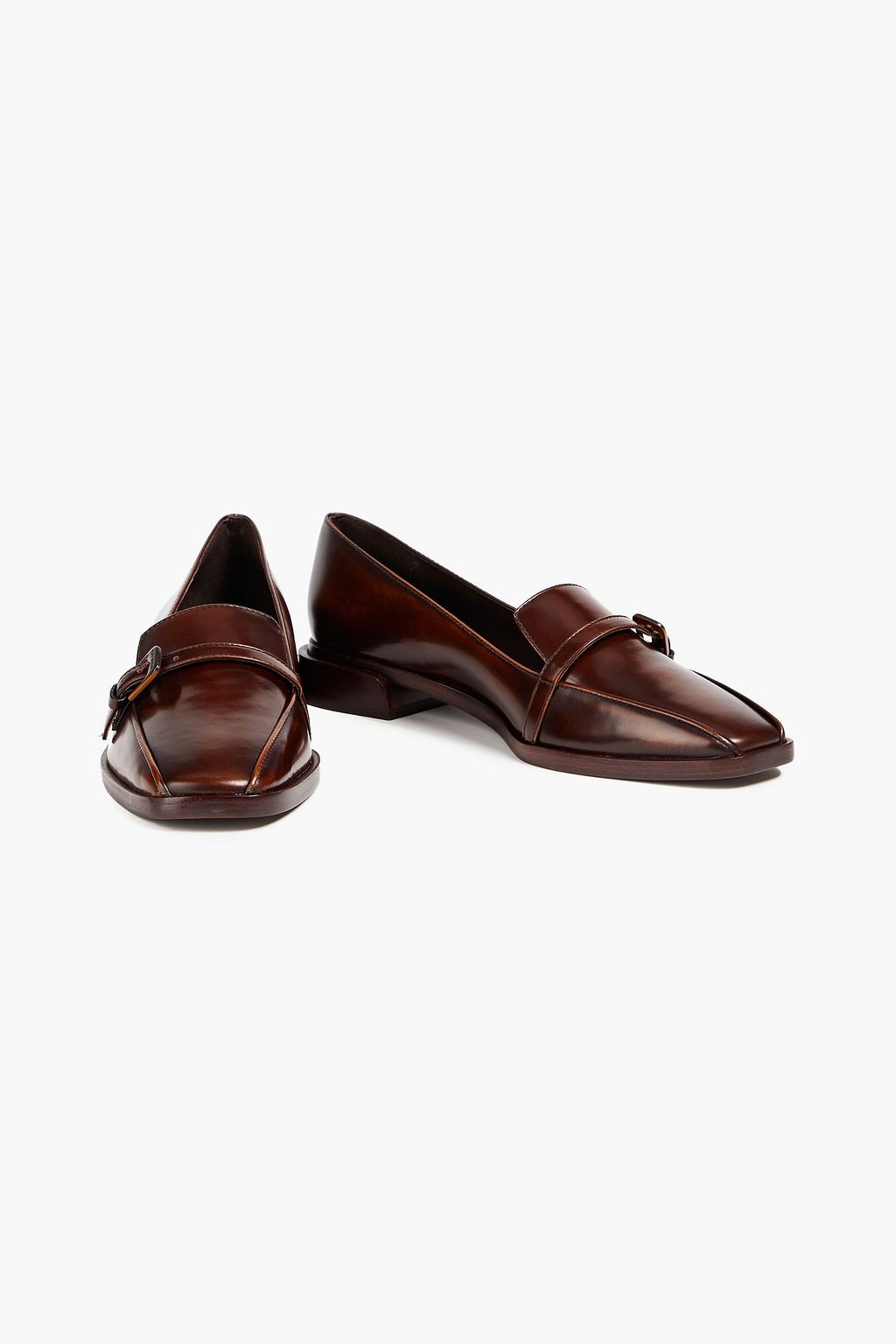 TORY BURCH Loafers aus brüniertem Leder