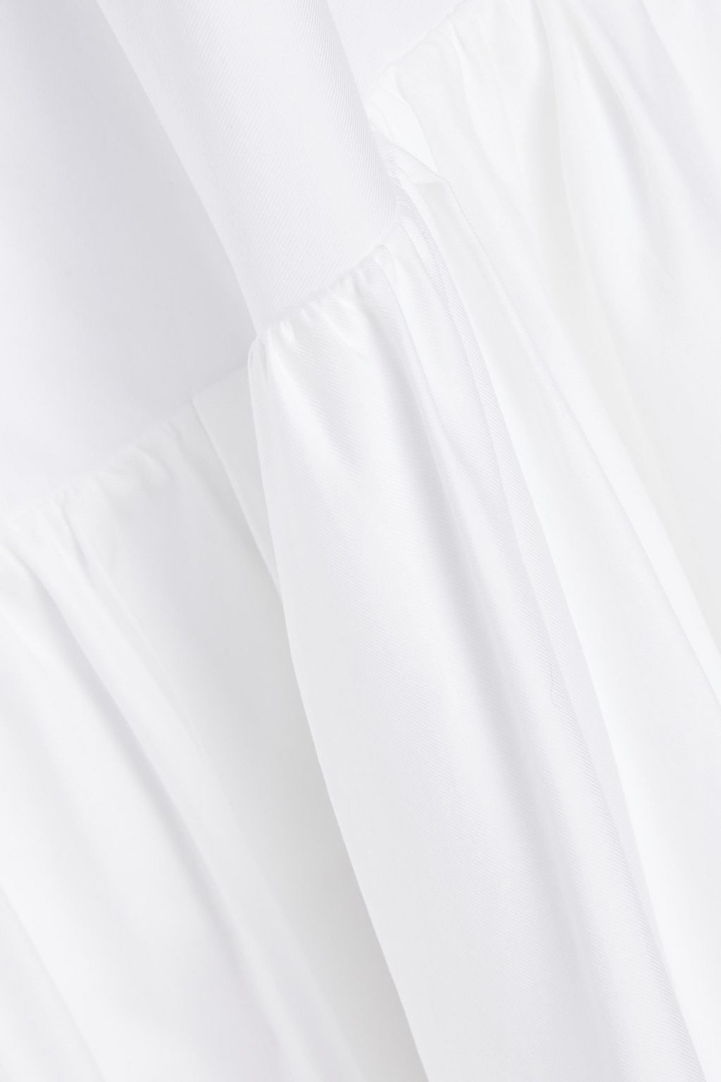 KHAITE Norelle cutout gathered cotton-twill maxi dress