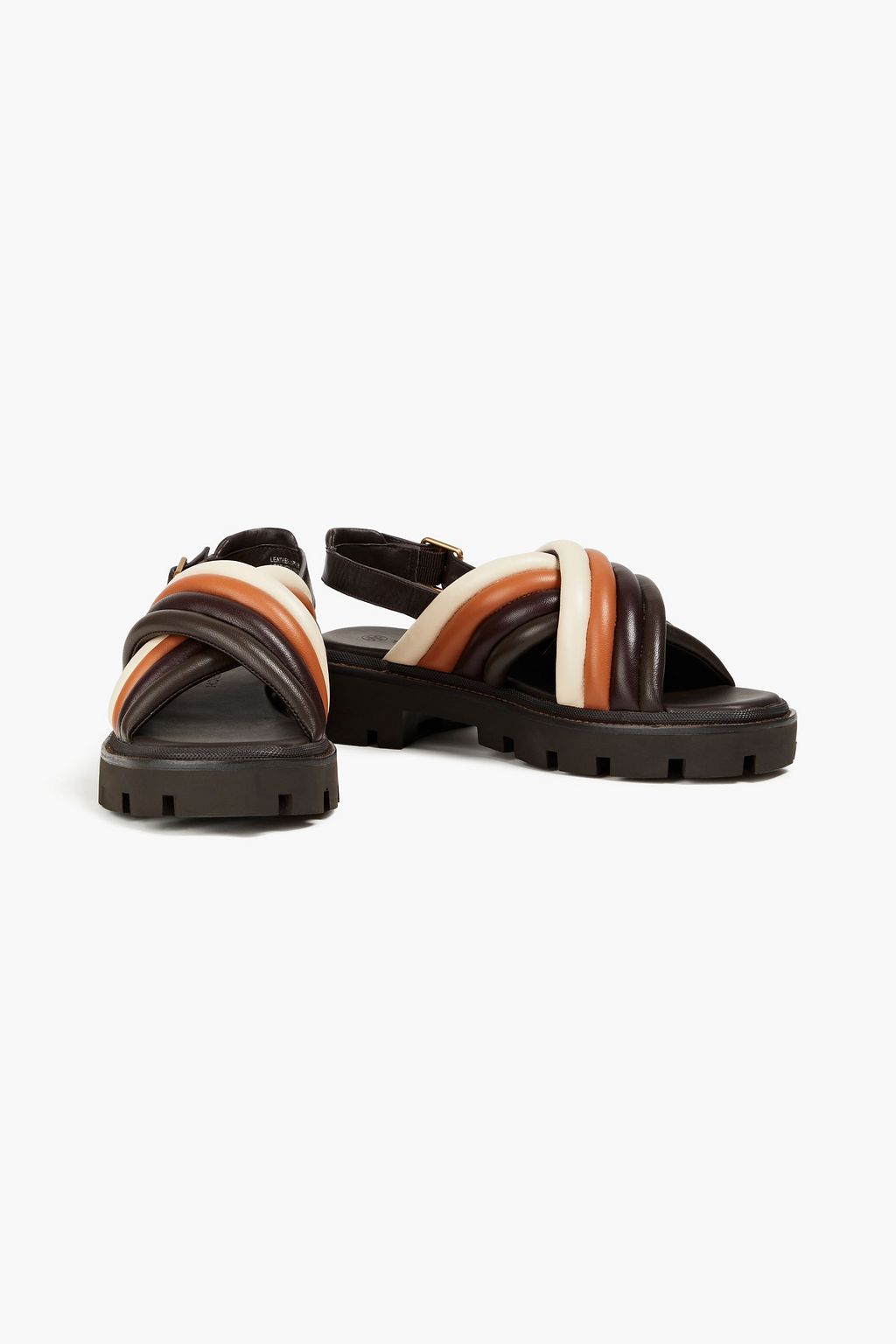 TORY BURCH レザー スリングバックサンダル キルティング