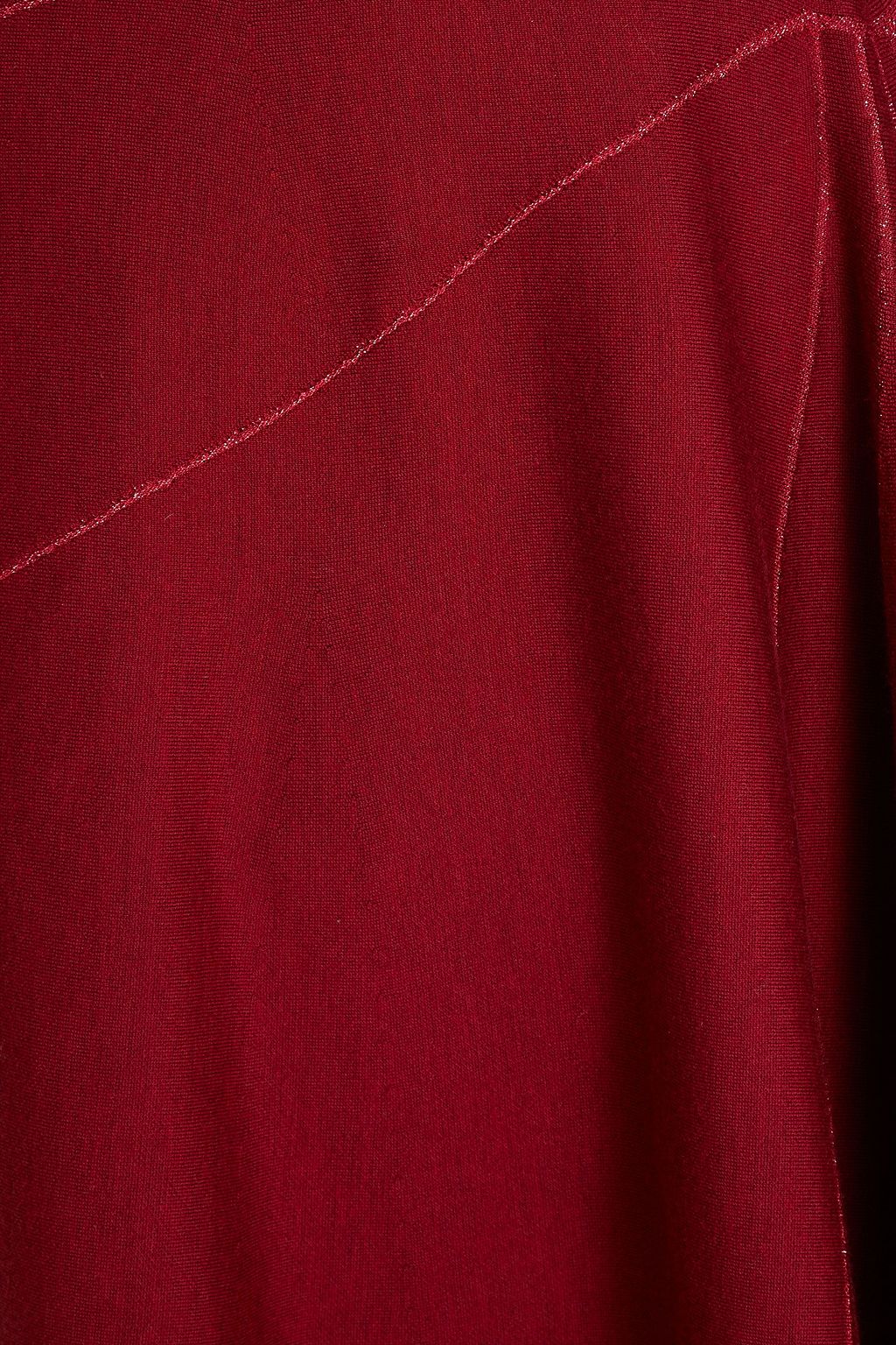 ALAÏA Asymmetrisches Kleid aus einer Wollmischung mit Metallic-Effekt