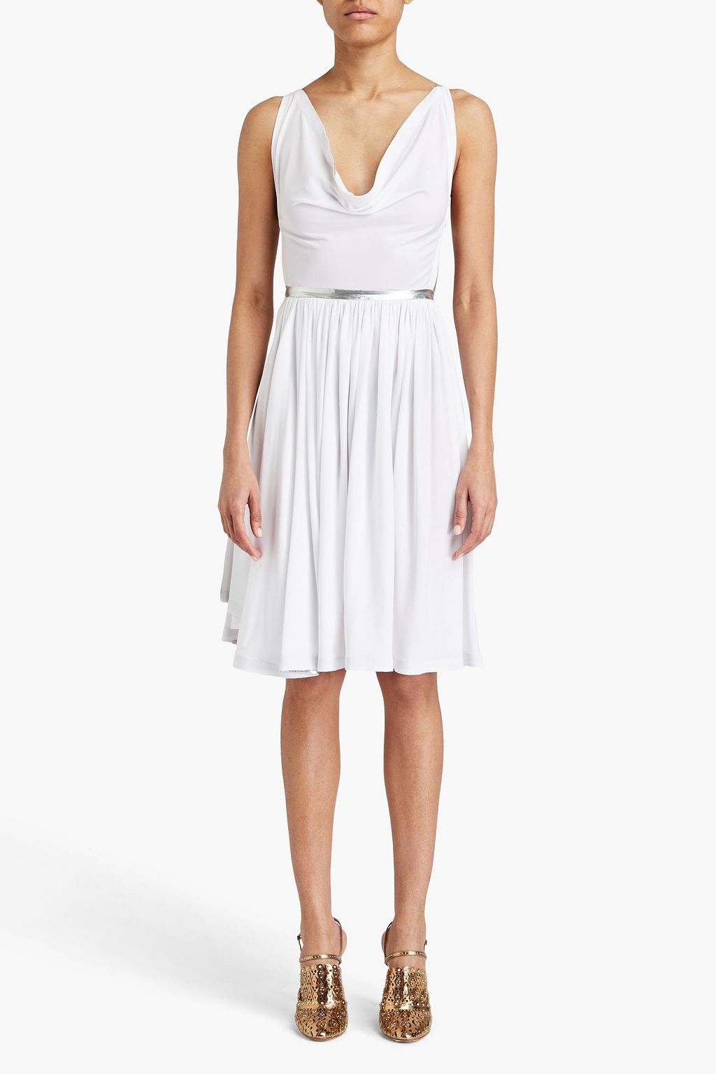 ALAÏA ジャージー ワンピース ドレープ入り