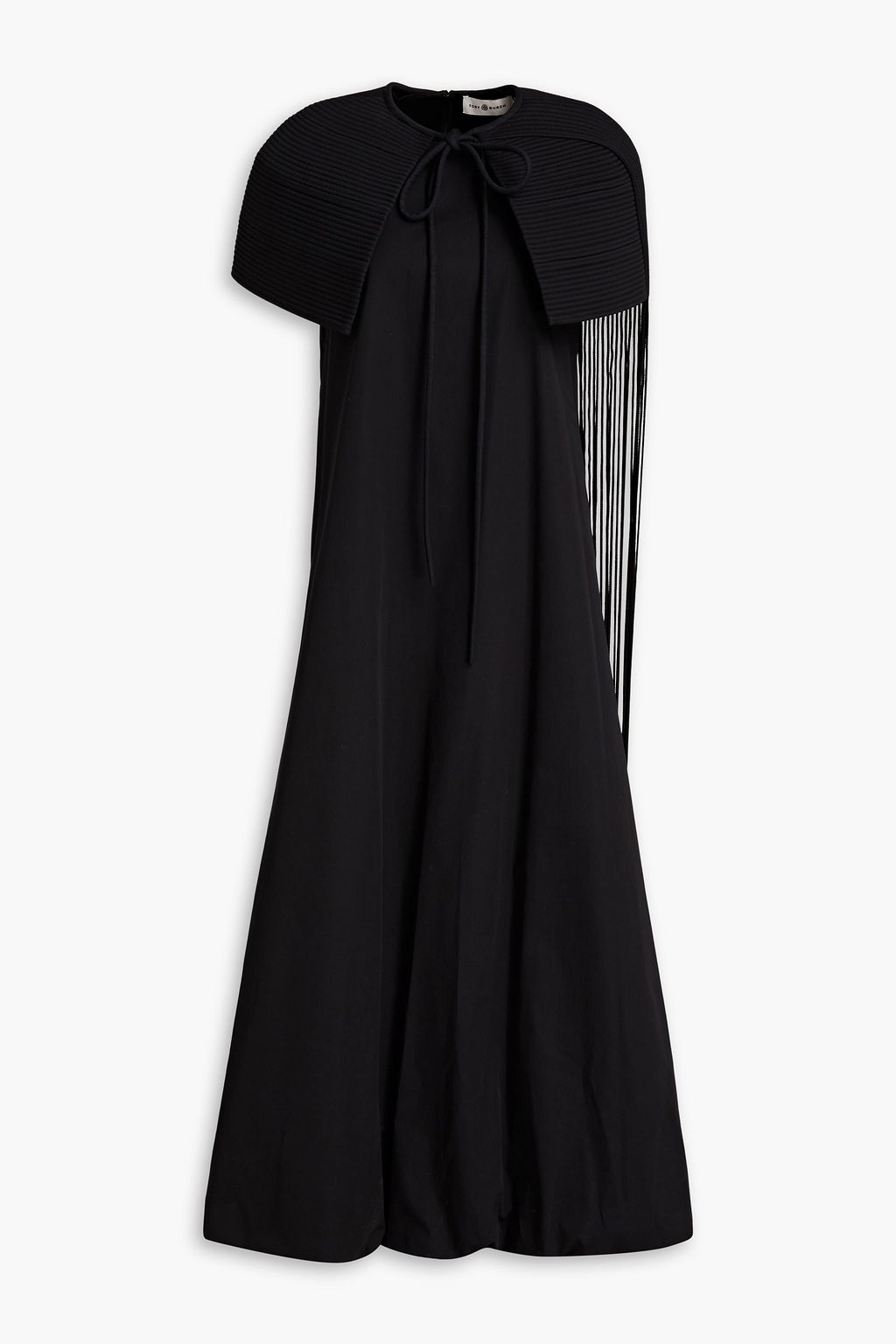 TORY BURCH Fringed cape-effect cotton-poplin maxi dress | Sale up to 70%  off | THE OUTNET