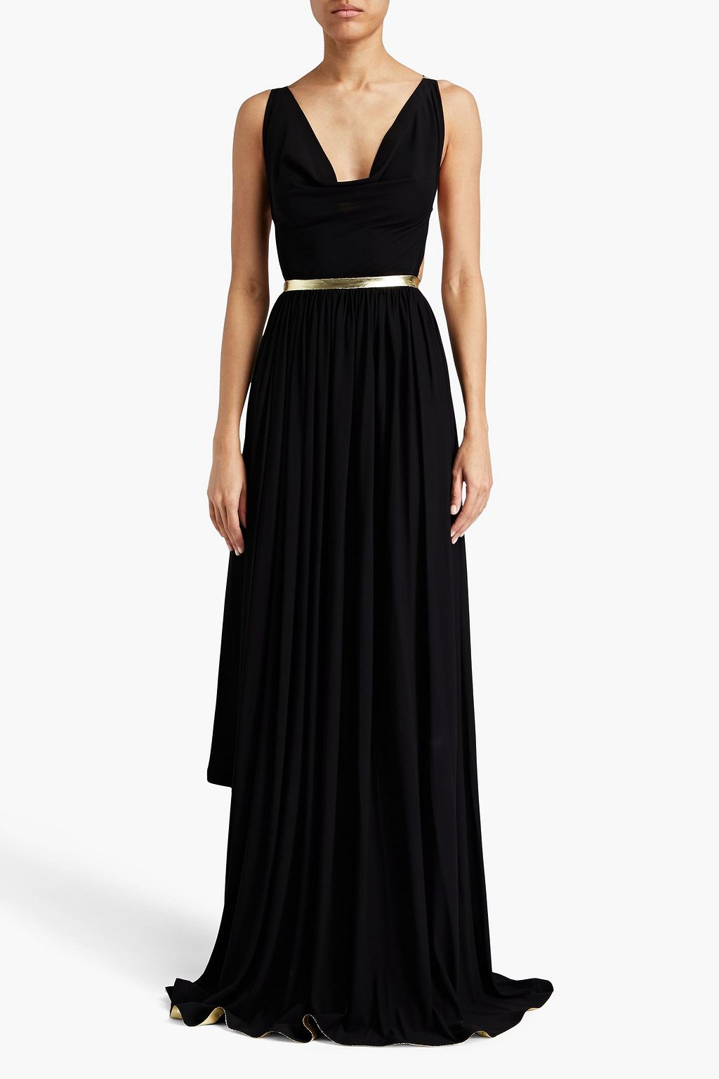 ALAÏA ジャージー ラップロングドレス ドレープ入り