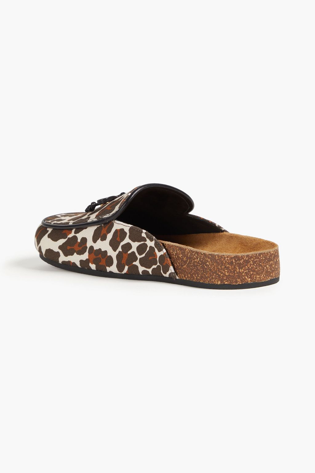 TORY BURCH Tory Charm leopard-print canvas mules