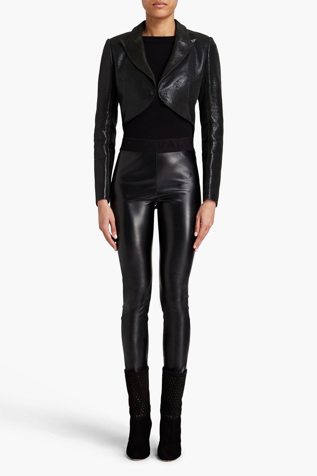 ALAÏA Asymmetric brushed-suede blazer
